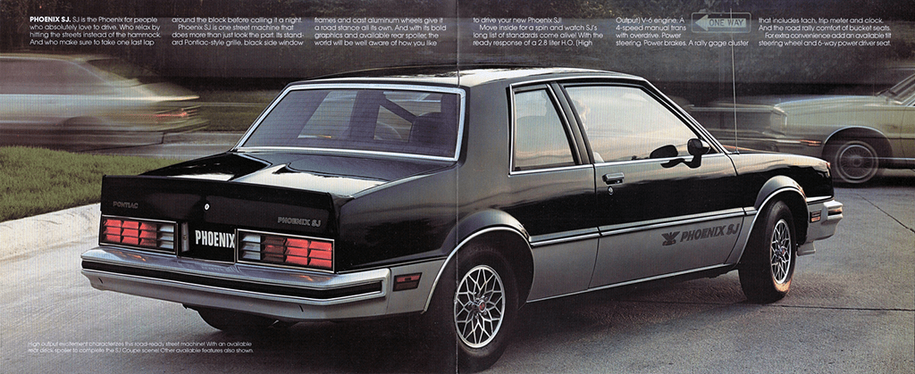 1982 SJ pages from the Pontiac Phoenix brochure