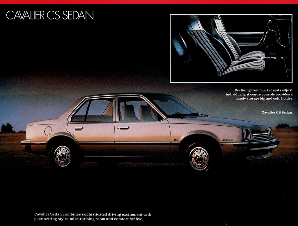 Page from 1983 Chevrolet Cavalier brochure