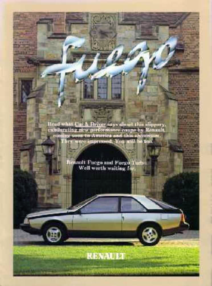 1982 Renault Fuego advertisement