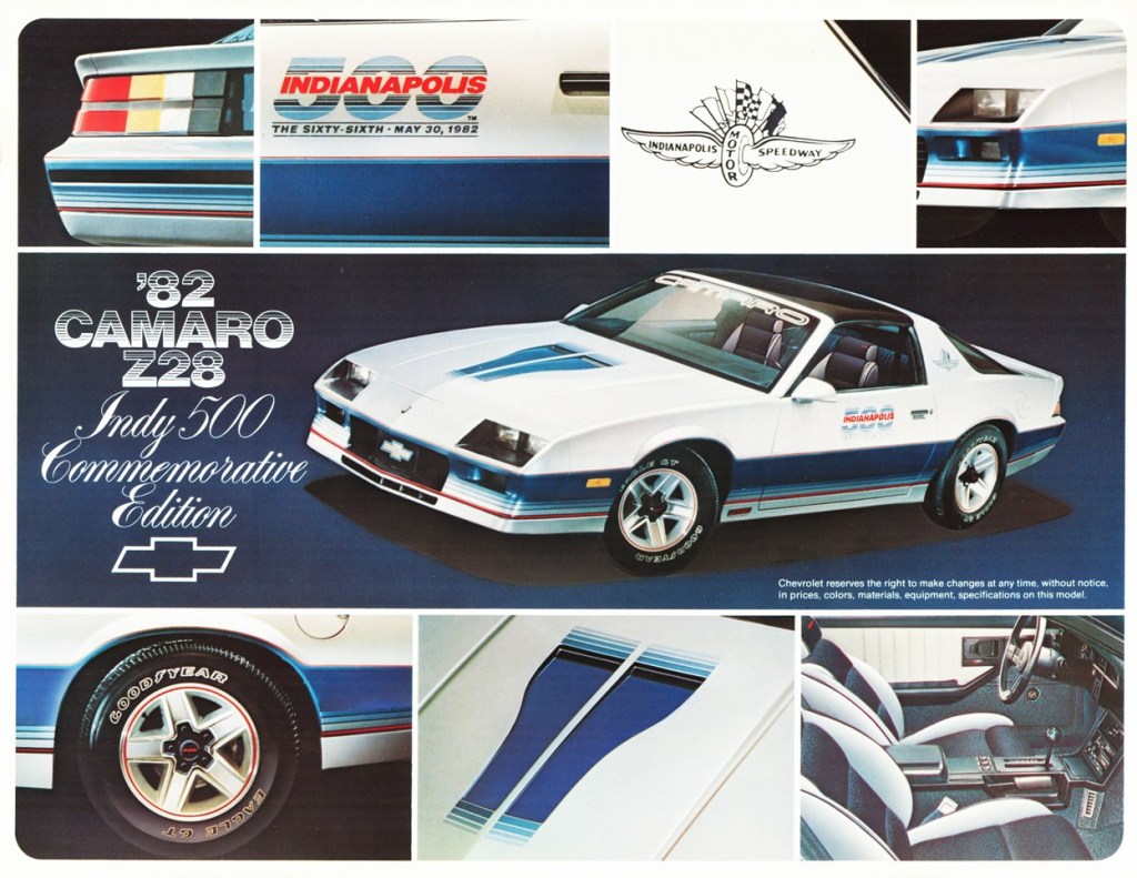 1982 Camaro Commerative Edition flyer