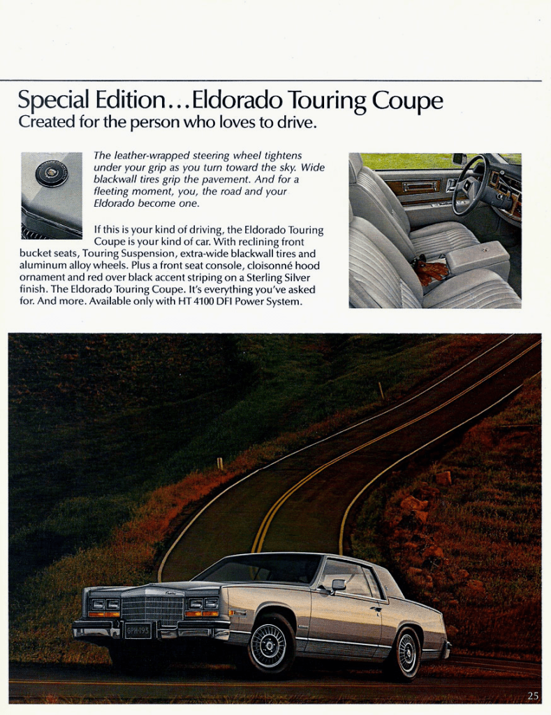 1982 Cadillac Eldorado brochure page