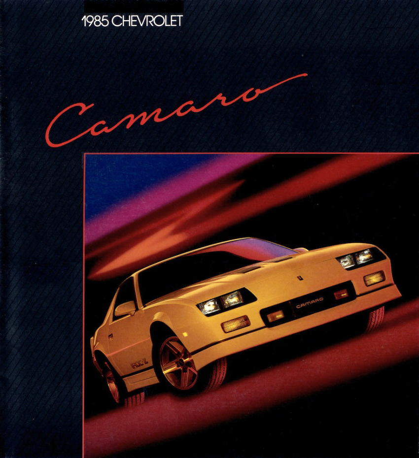 Front cover of the 1985 Chevrolet Camaro brochure