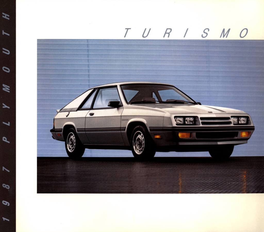 Front cover of the 1987 Plymouth Turismo brochure