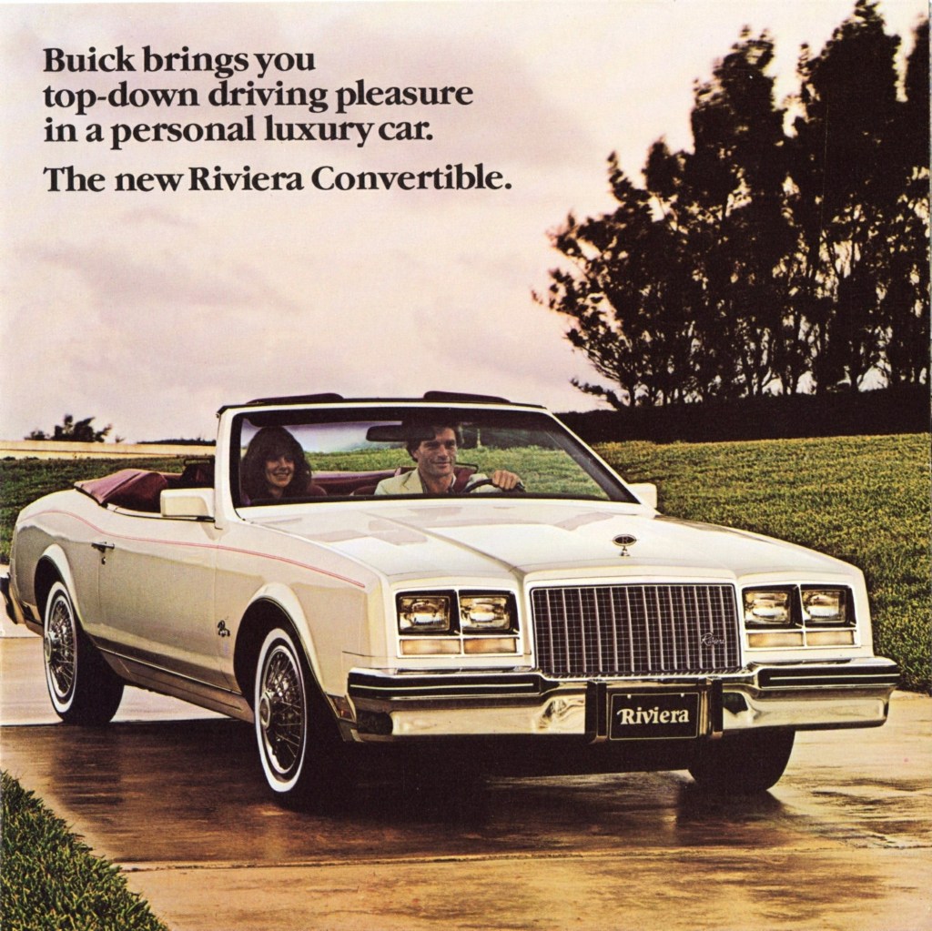 Advertisement for the 1982 Buick Riviera convertible