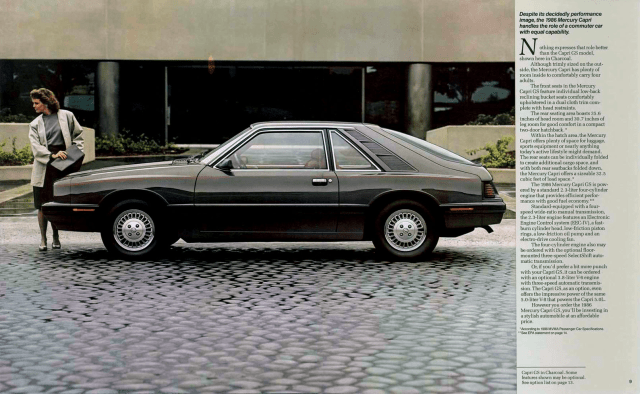 せいちゃん Mercury マーキュリー アルファロメオ 33 1986_mercury_capri_brochure_pa