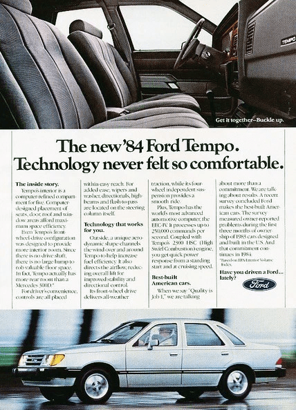 1984 Ford Tempo sedan – Eighties Cars