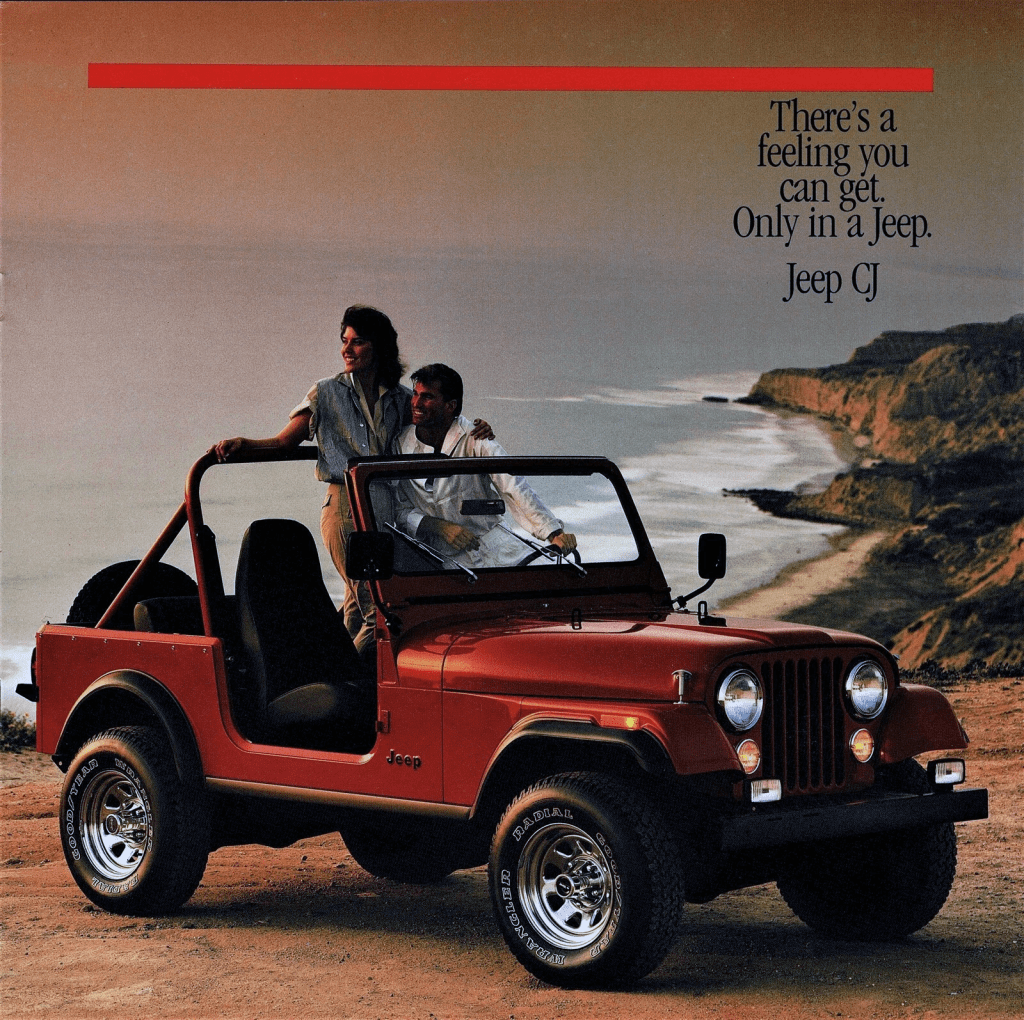 Front cover of the 1986 Jeep CJ brochure