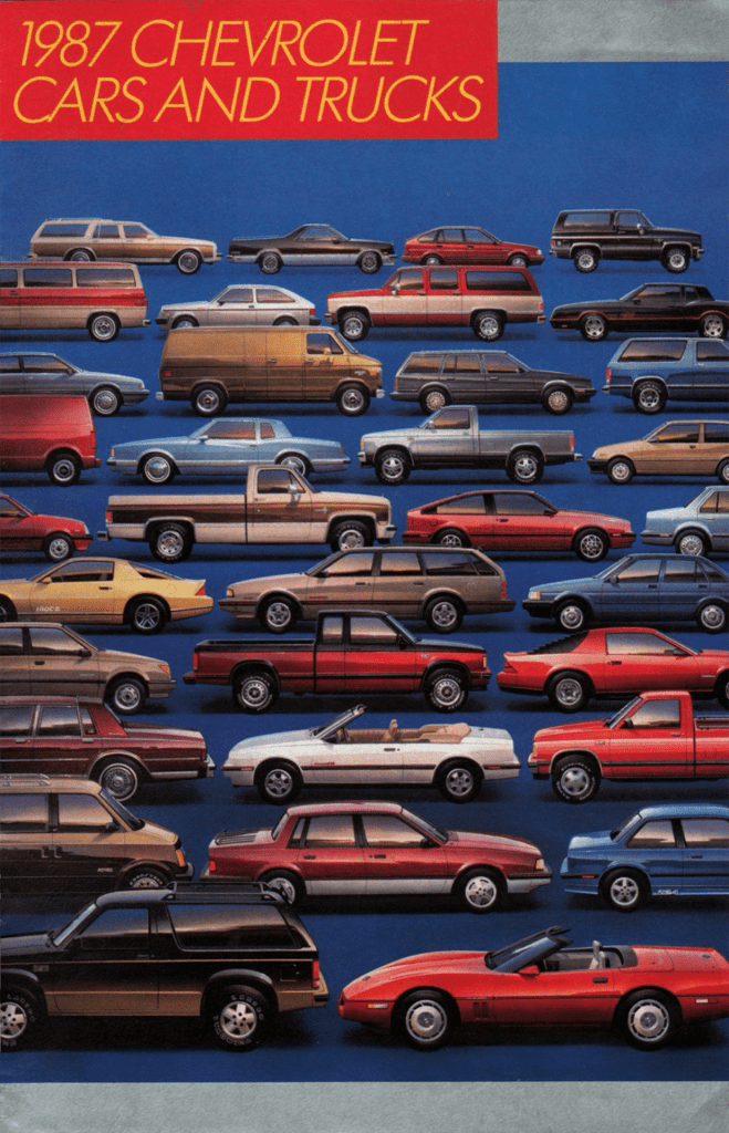 Front cover of the 1987 Chevrolet full line brochure